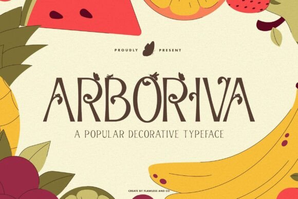 Arboriva: A Whimsical Display Typeface for Digital Design