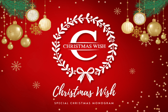 Christmas Wish Monogram: A Festive Font for Holiday Branding Projects