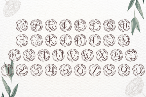 Circulaflora Monogram: A Botanical Typeface for Modern Branding