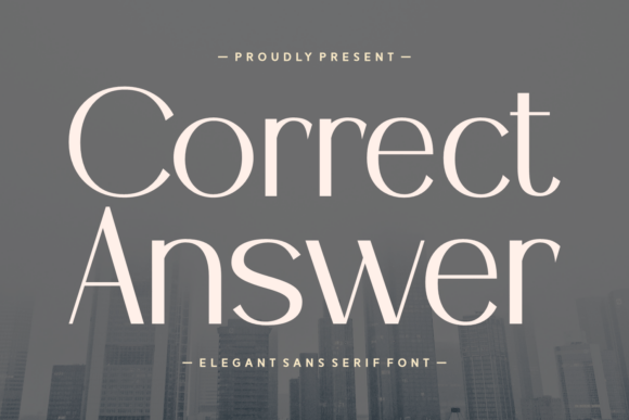 Correct Answer: The Perfect Typeface for Creative Makers