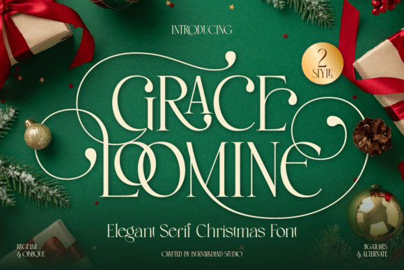 Grace Loomine: A Festive Serif Font for Powerful Campaigns