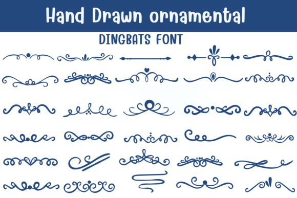 Hand Drawn Ornamental Font: A Stylish Dingbat for Creative Campaigns