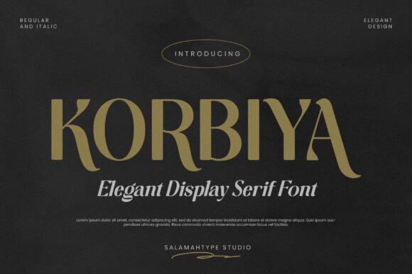 Korbiya Font: A Designer’s Journey with a Luxurious Typeface