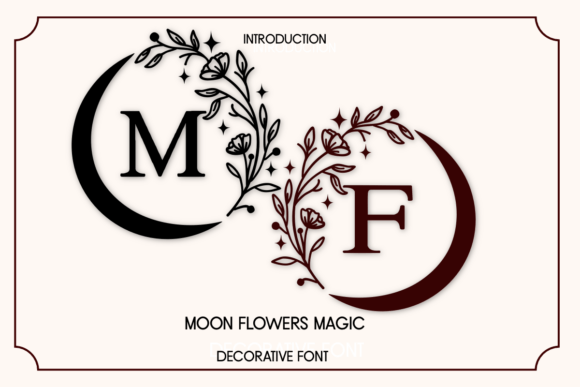 Moon Flower Magic: A Delightful Decorative Typeface for Business Branding