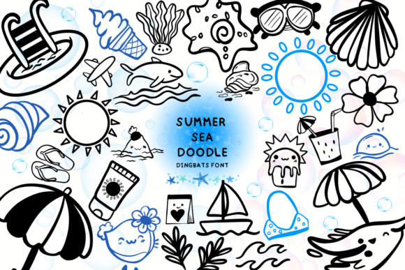 Summer Sea Doodle Font: Playful Typography for Creative Campaigns
