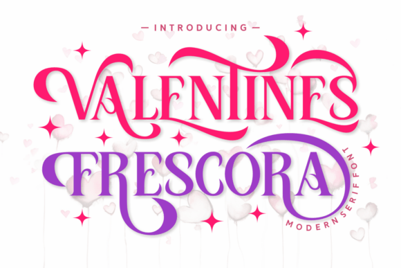 Valentine Frescora Font: A Romantic Serif for Craft and Design Projects