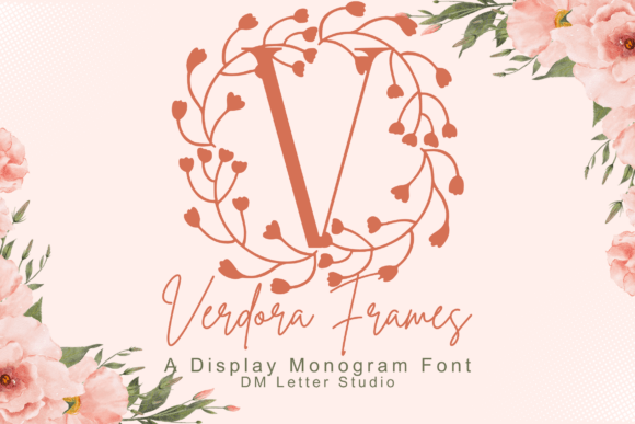 Verdora Frames Monogram: A Decorative Typeface for Campaign Impact